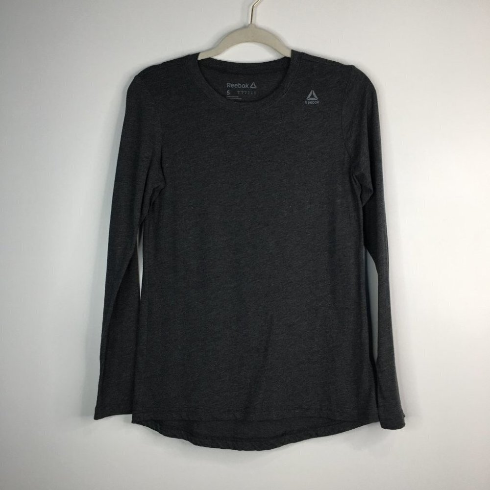 Reebok Long Sleeve Athletic Shirt Gray Small